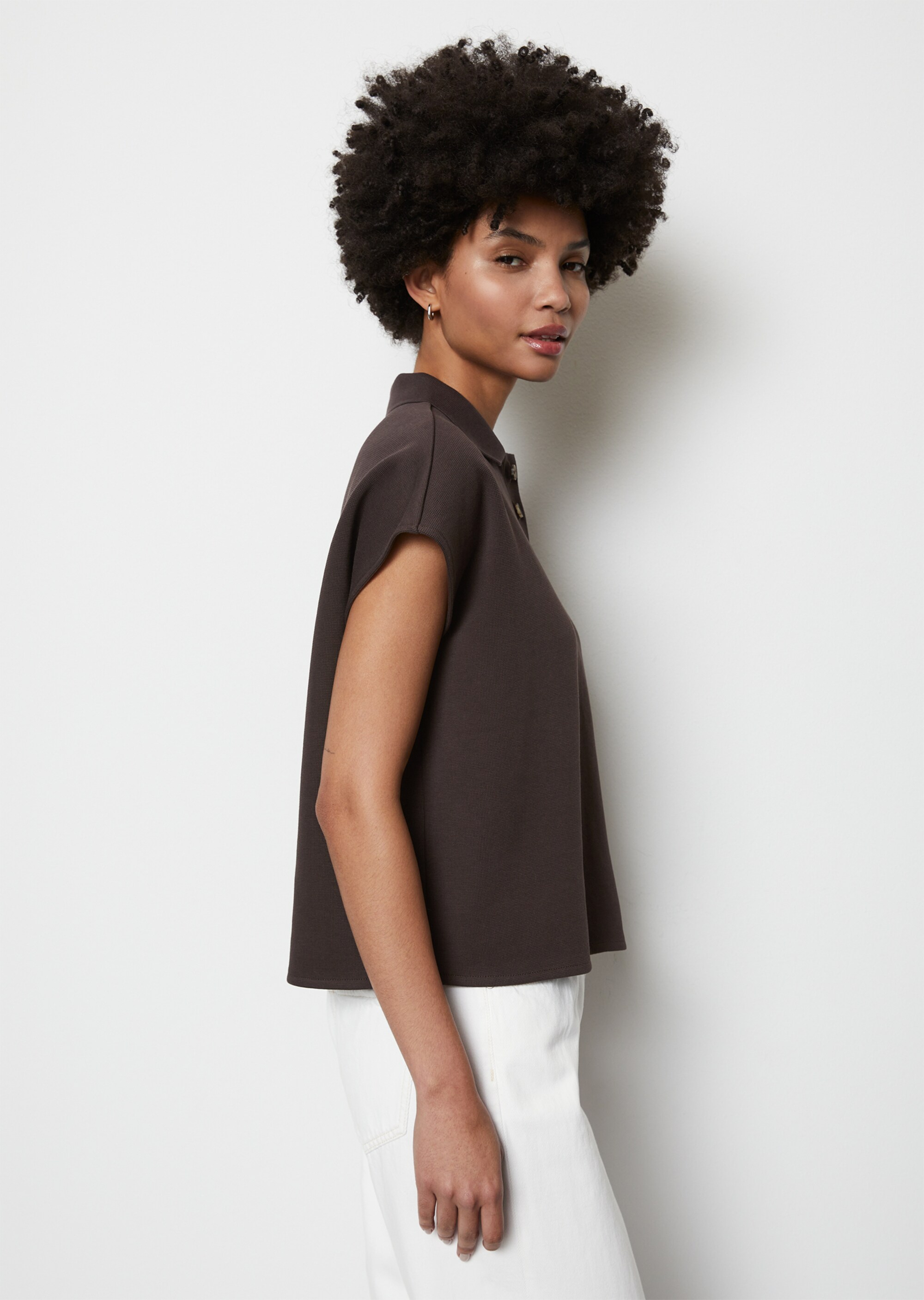 Poloshirt oversizeaus Organic-Cotton-Piqué-Jersey