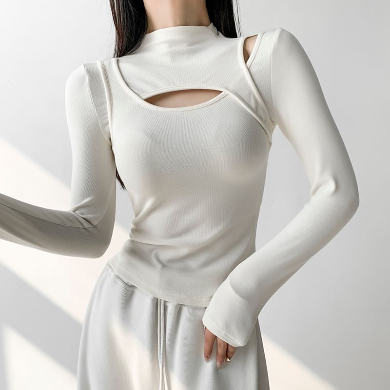 Honey River - Top met lange mouwen, getailleerd model en effen uitsnijding