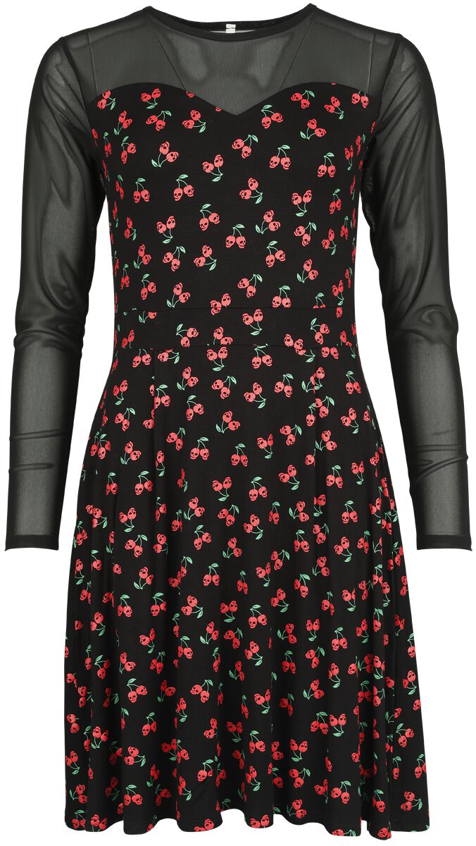 Robe en Mesh avec Cerises | Rock Rebel by EMP Robe mi-longue