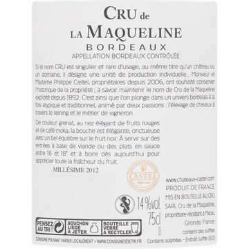 Cru La Maqueline - Merlot - 750 ML