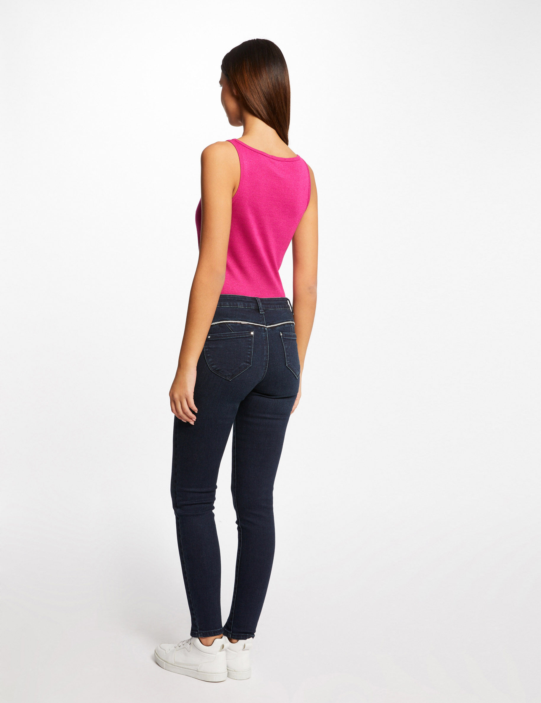 Débardeur bretelles fines rose fonce femme - rose_fonce