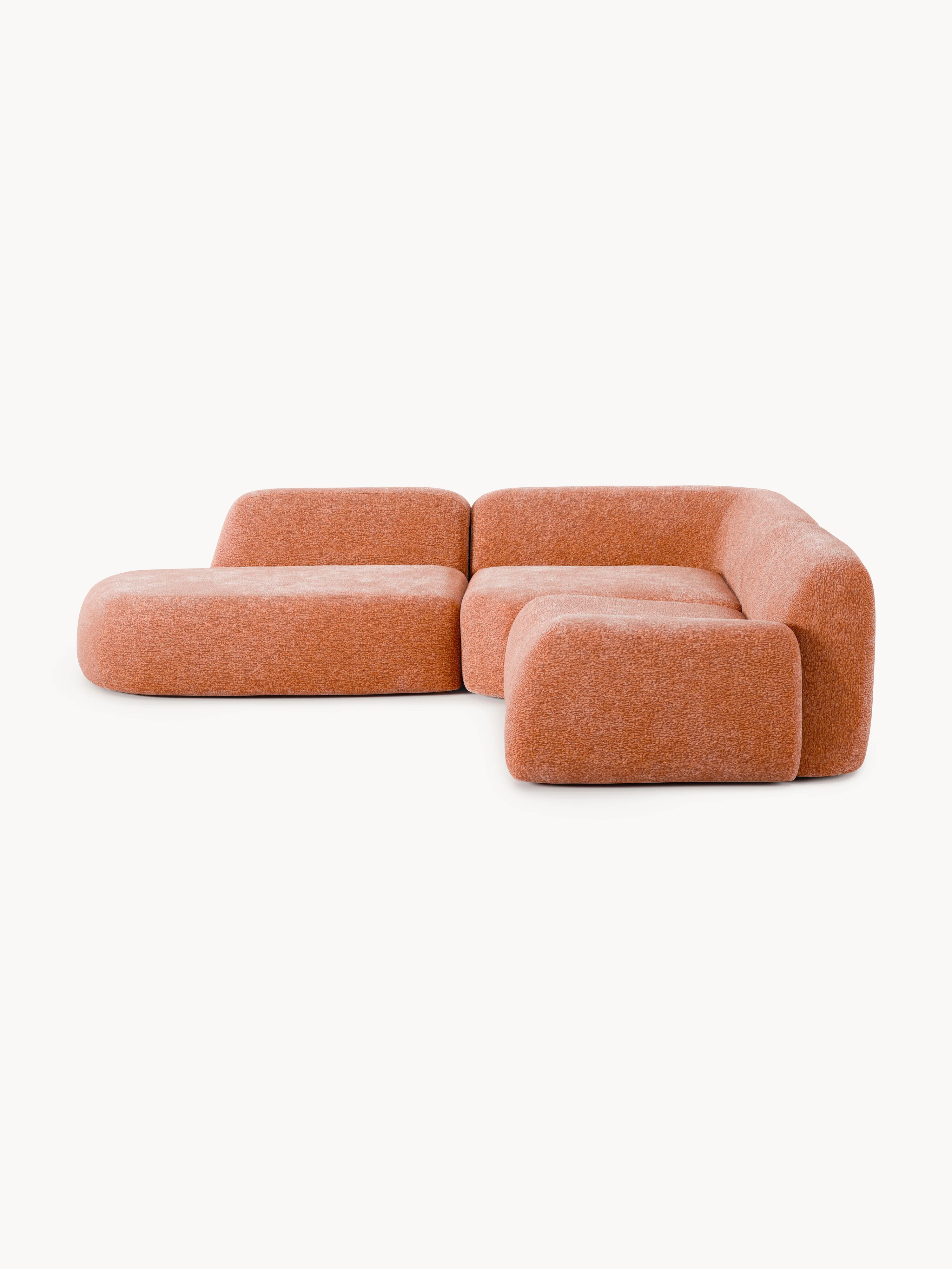 Modulaire hoekbank Wolke (4-zits) met chaise longue