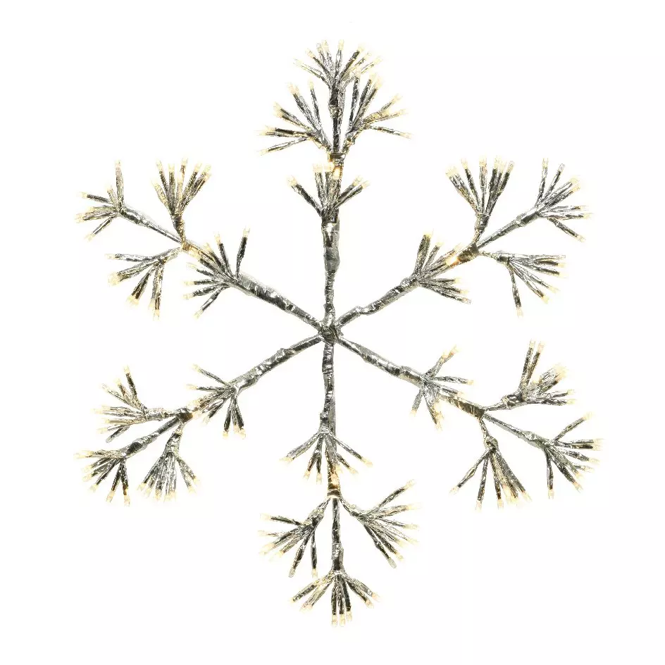 Flocon lumineux 192 LED (H48 cm) Branches en étoile Blanc chaud