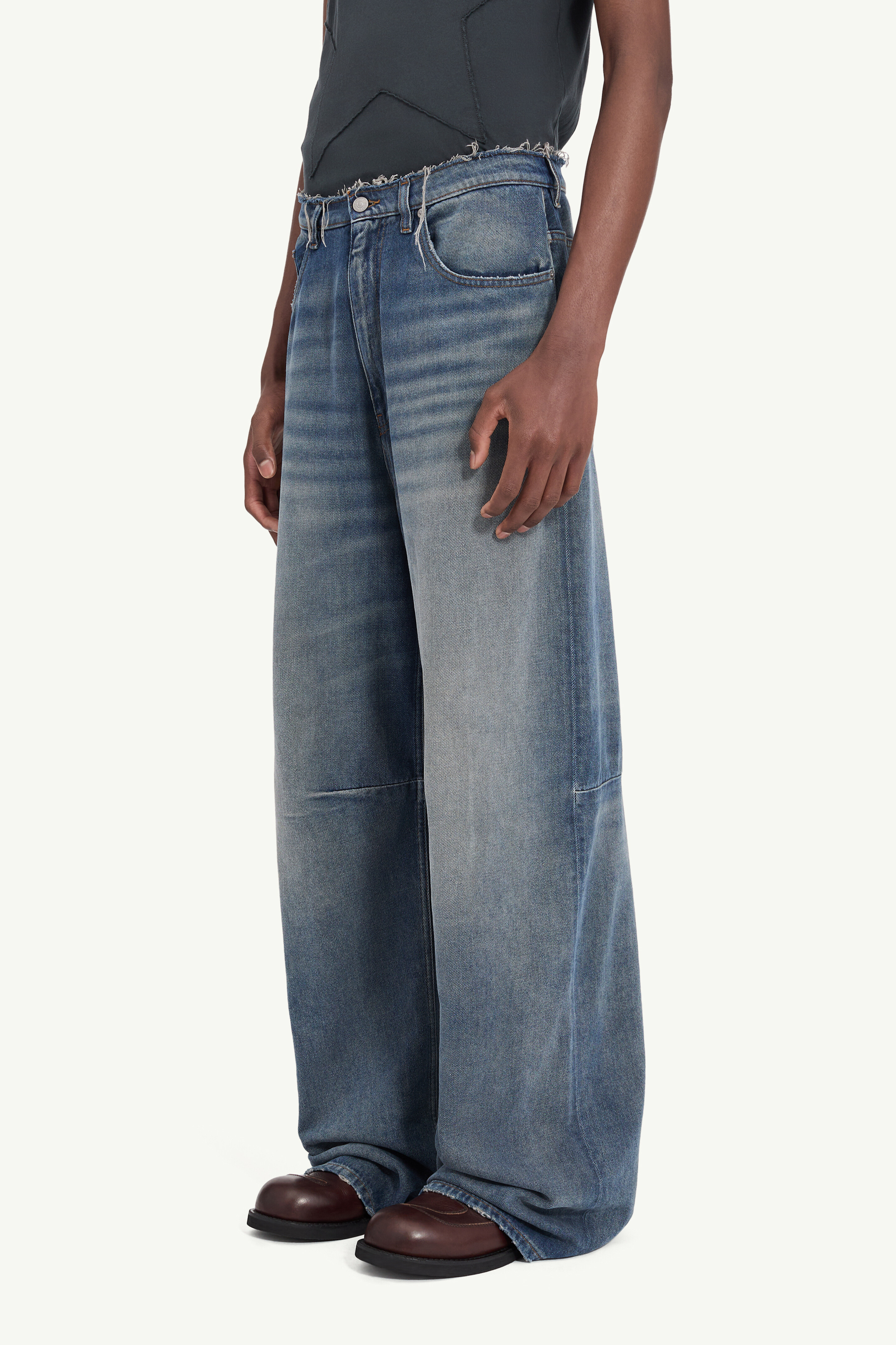 Jean ample délavée pour homme | MM6