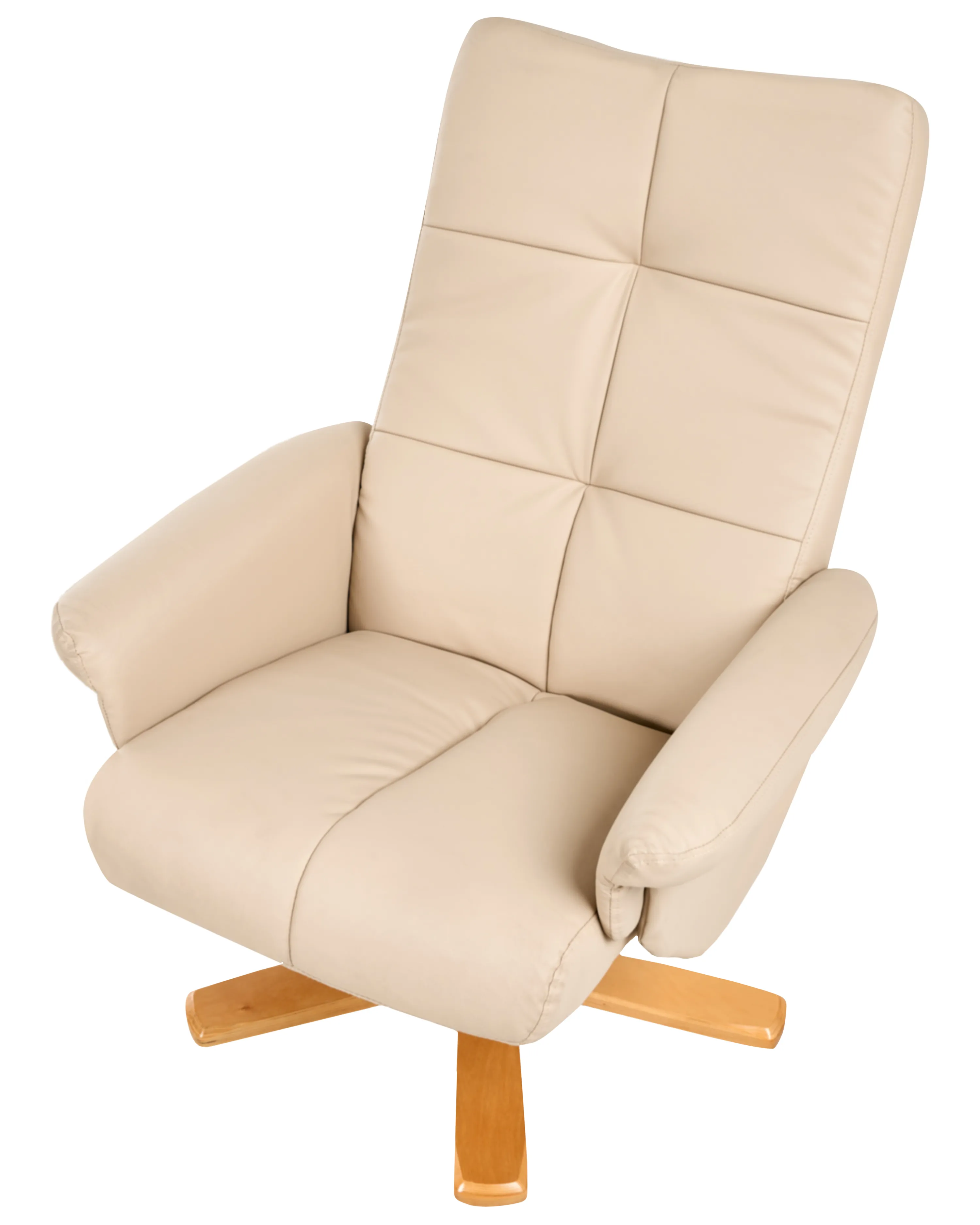 Relaxfauteuil EPSE met voetenbank Kunstleer Beige