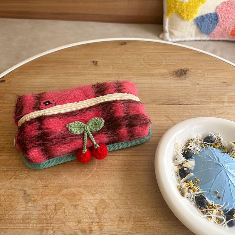Milha - Cherry Chenille Make-uptas / Etui