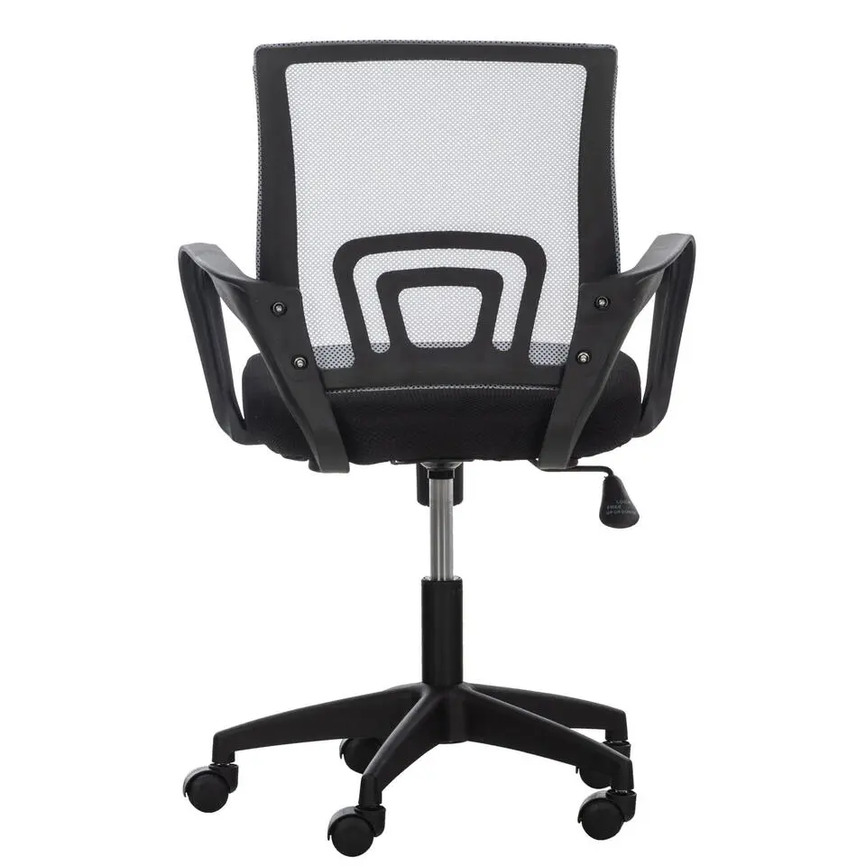 CLP Bureaustoel Auburn zwart Frame - Microfiber - grijs