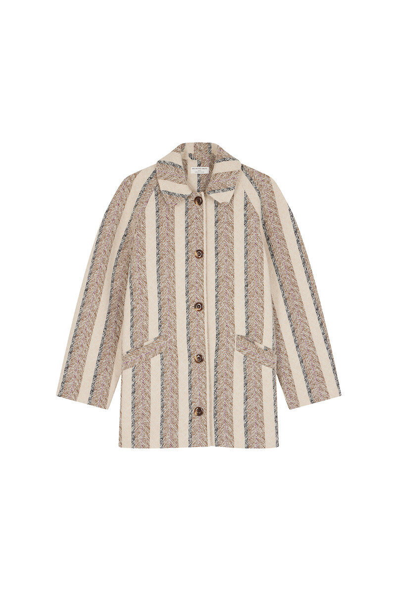 DES PETITS HAUTS<br>Casaco midi com fechamento por botões YOLO