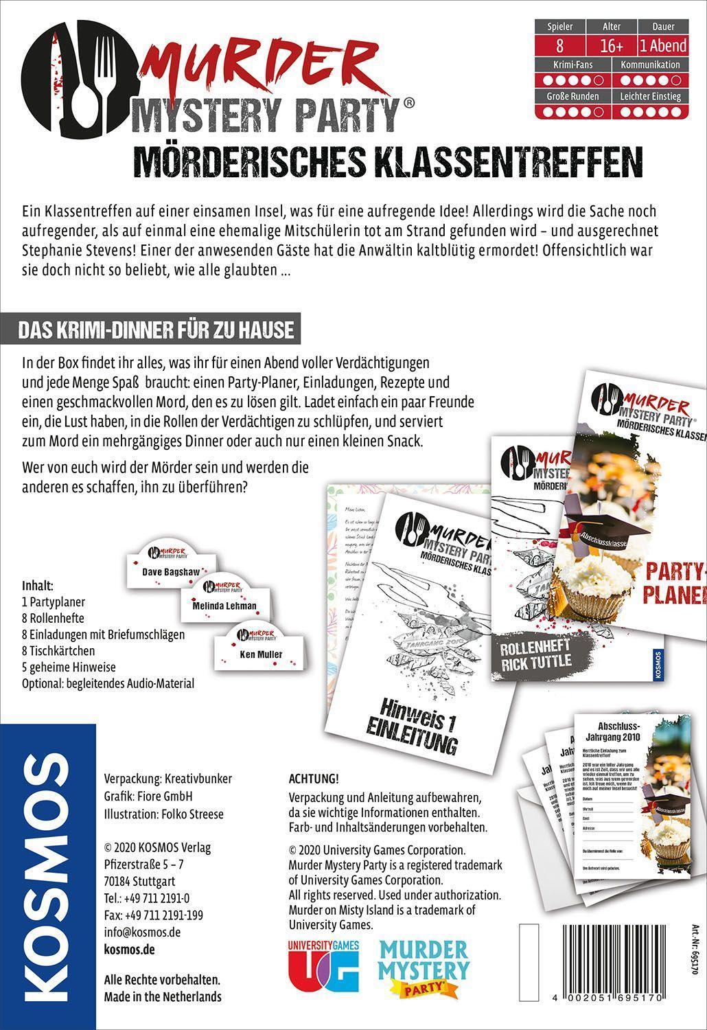 Murder Mystery Party - Mörderisches Klassentreffen (Spiel)