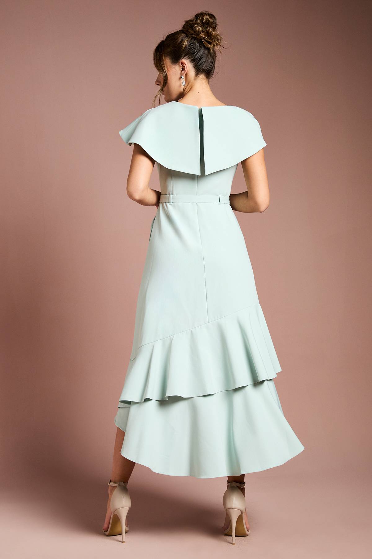 Coast Robe Midi Ceinturée en Crêpe Cascade