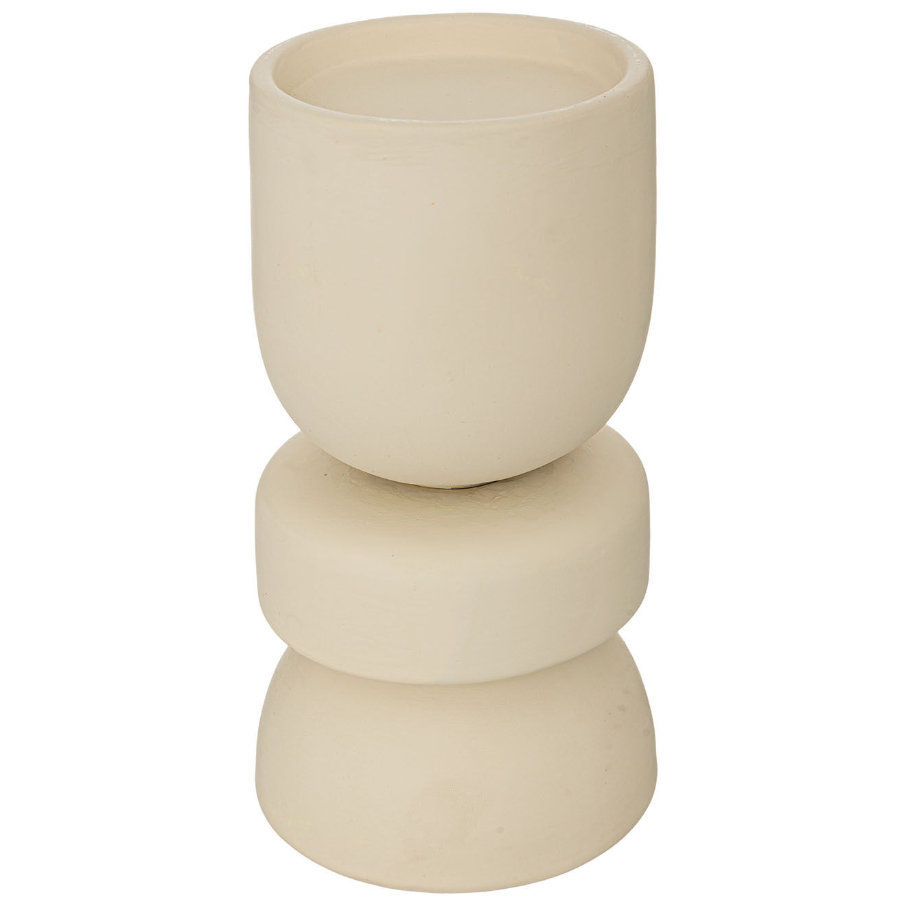 Atmosphera Chandelier Rivi en céramique beige - D.8.6x18 cm