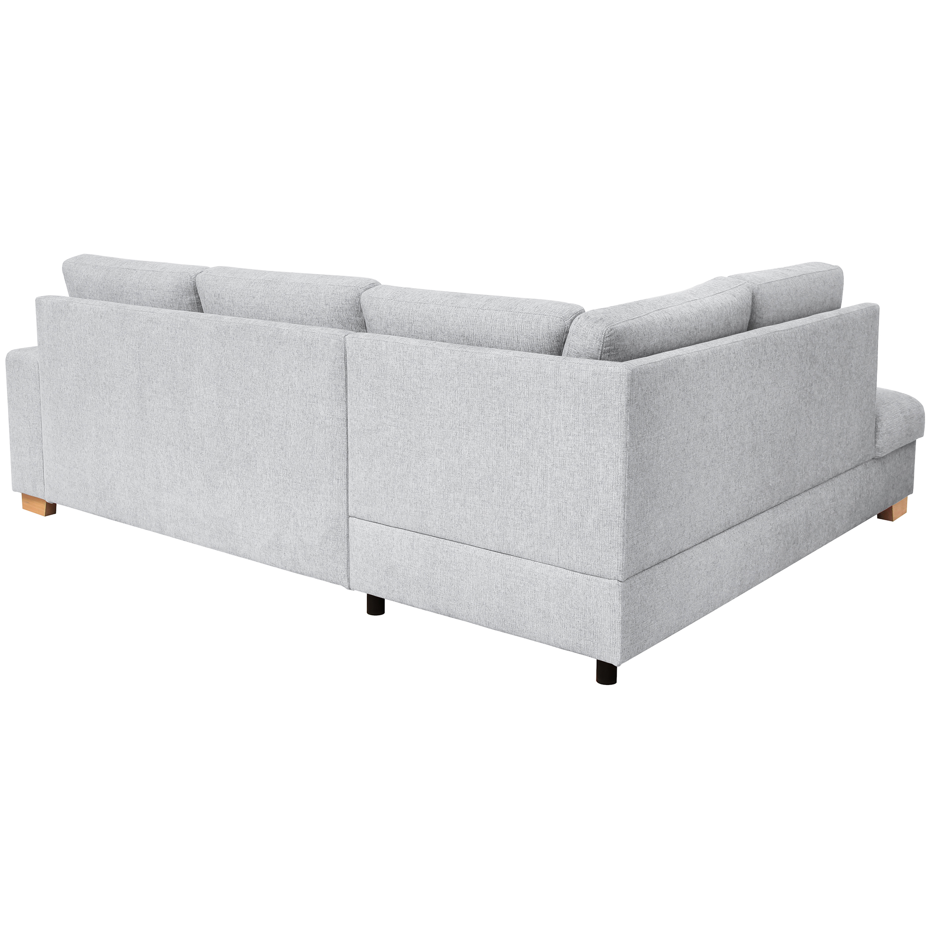 Ecksofa - creme - Liegefunktion - Staukasten - Ottomane links