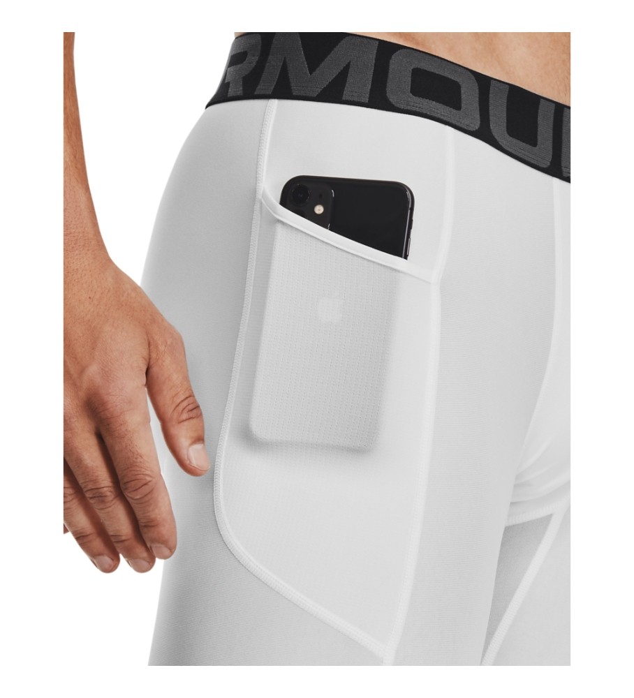 Calção de compressão Under Armour HeatGear Armour, branco