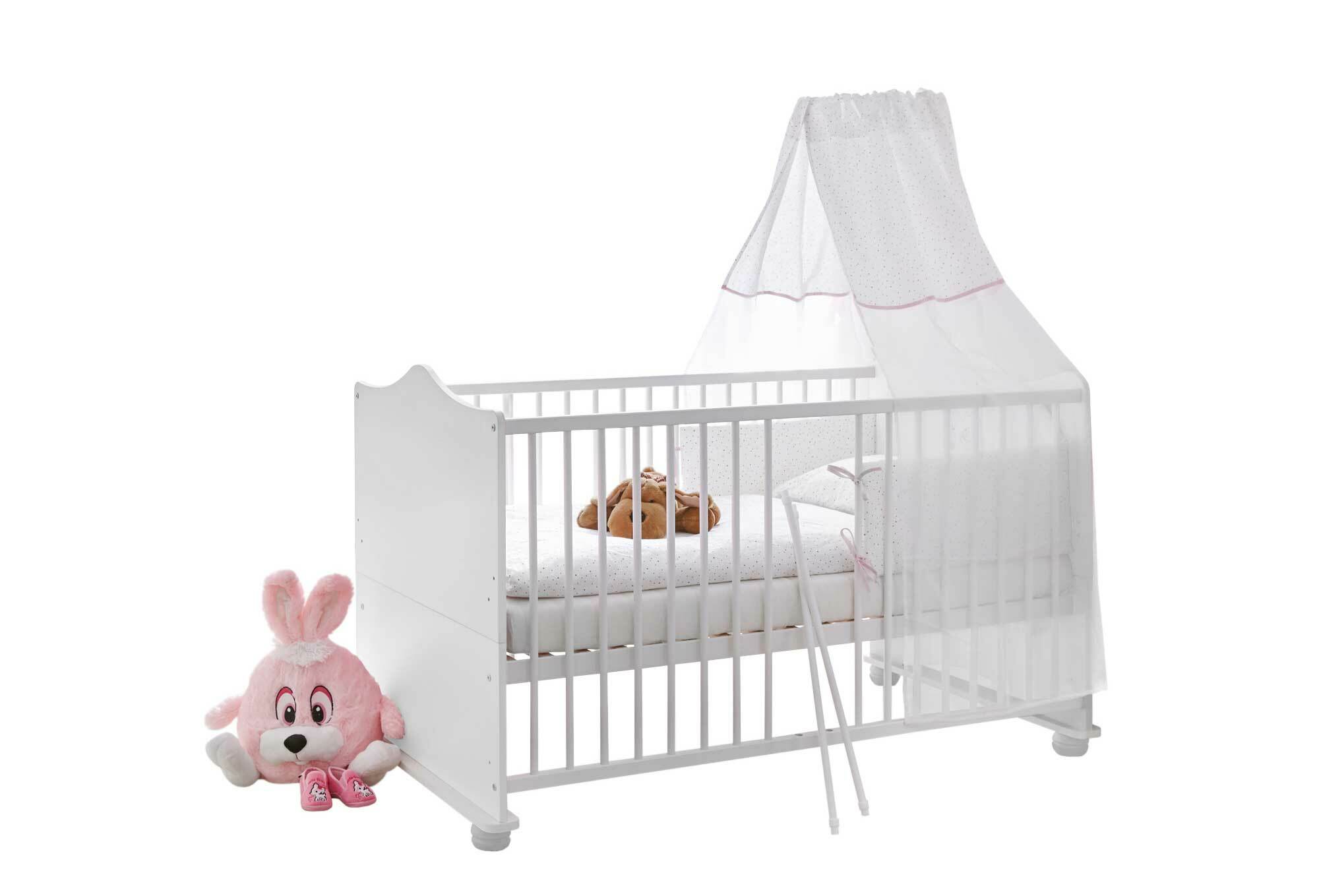 TiCAA Babybett Prinzessin Weiß