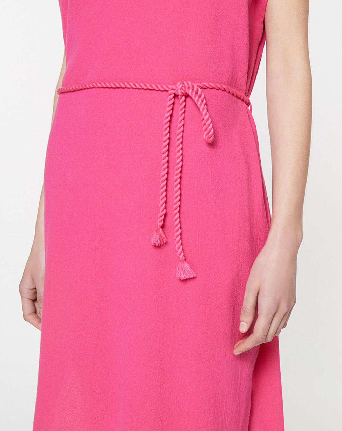Galeries Lafayette Robe en Coton biologique Lima rose fuchsia