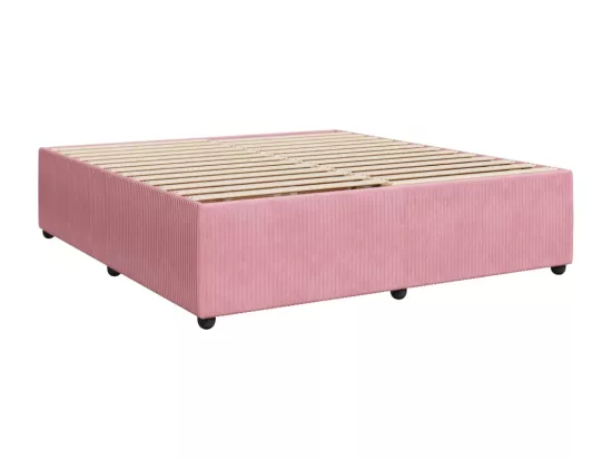Sommier à lattes de lit avec matelas Rose 180x200 cm Velours
