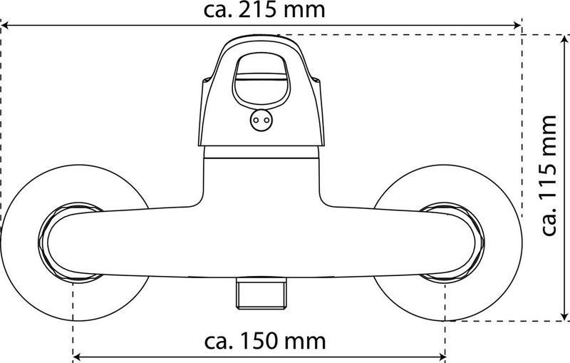 EISL - Badkamerkraan - Chroom - Eengreepsmengkraan met 120 mm uitsteeksel