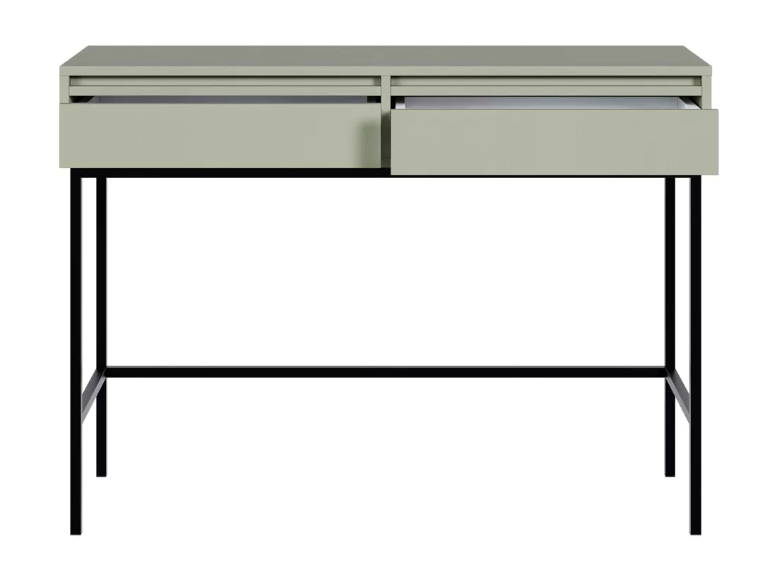 Coiffeuse - 110 cm - avec tiroirs et cadre - vert sauge - EVO