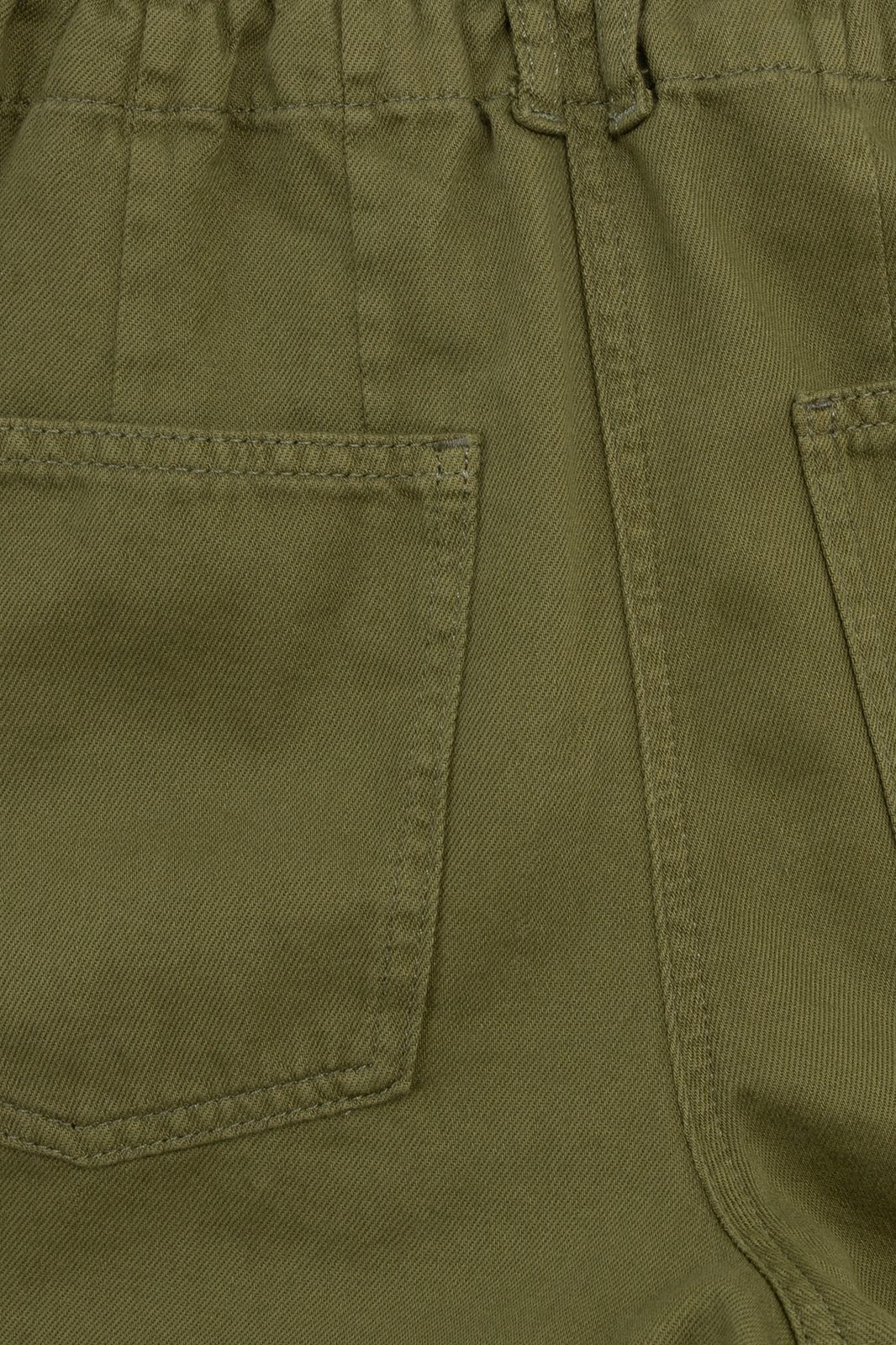 Donkergroene high waist straight leg broek