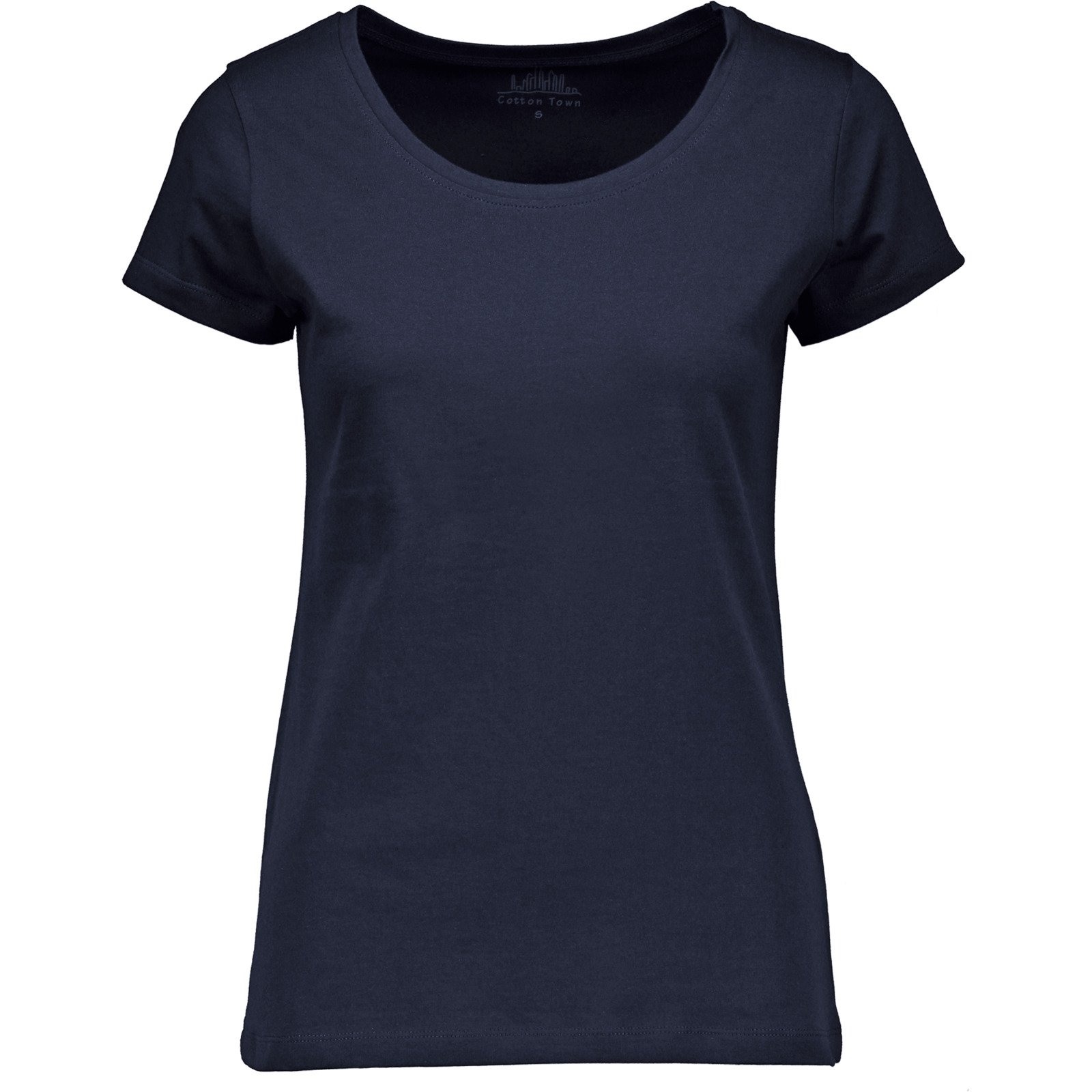 Damen T-Shirt kurzarm rundhals navy
