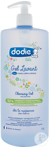 Dodie Gel Lavant 3en1 Visage-Corps-Cheveux Flacon Pompe 1l