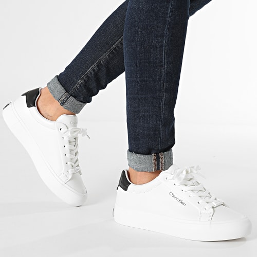 Baskets Femme Vulcan Lace Up 1681 White Black