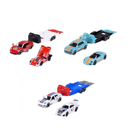 Majorette Porsche Motorsport Race Trailer, 1 Packung, 3-fach sortiert