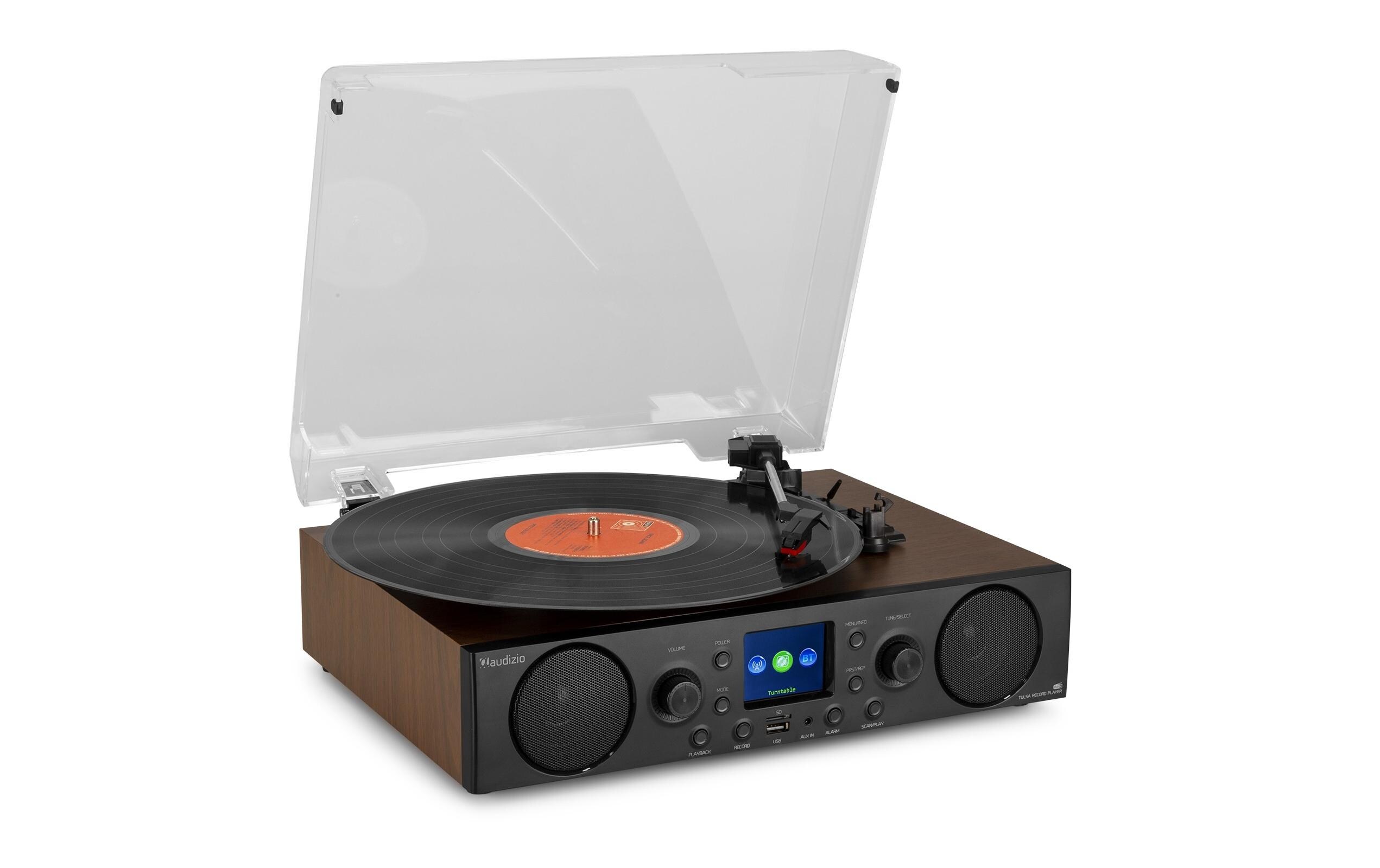 Plattenspieler Tulsa Braun/Schwarz<br>Audiocenter mit Plattenspieler und DAB+-Radio