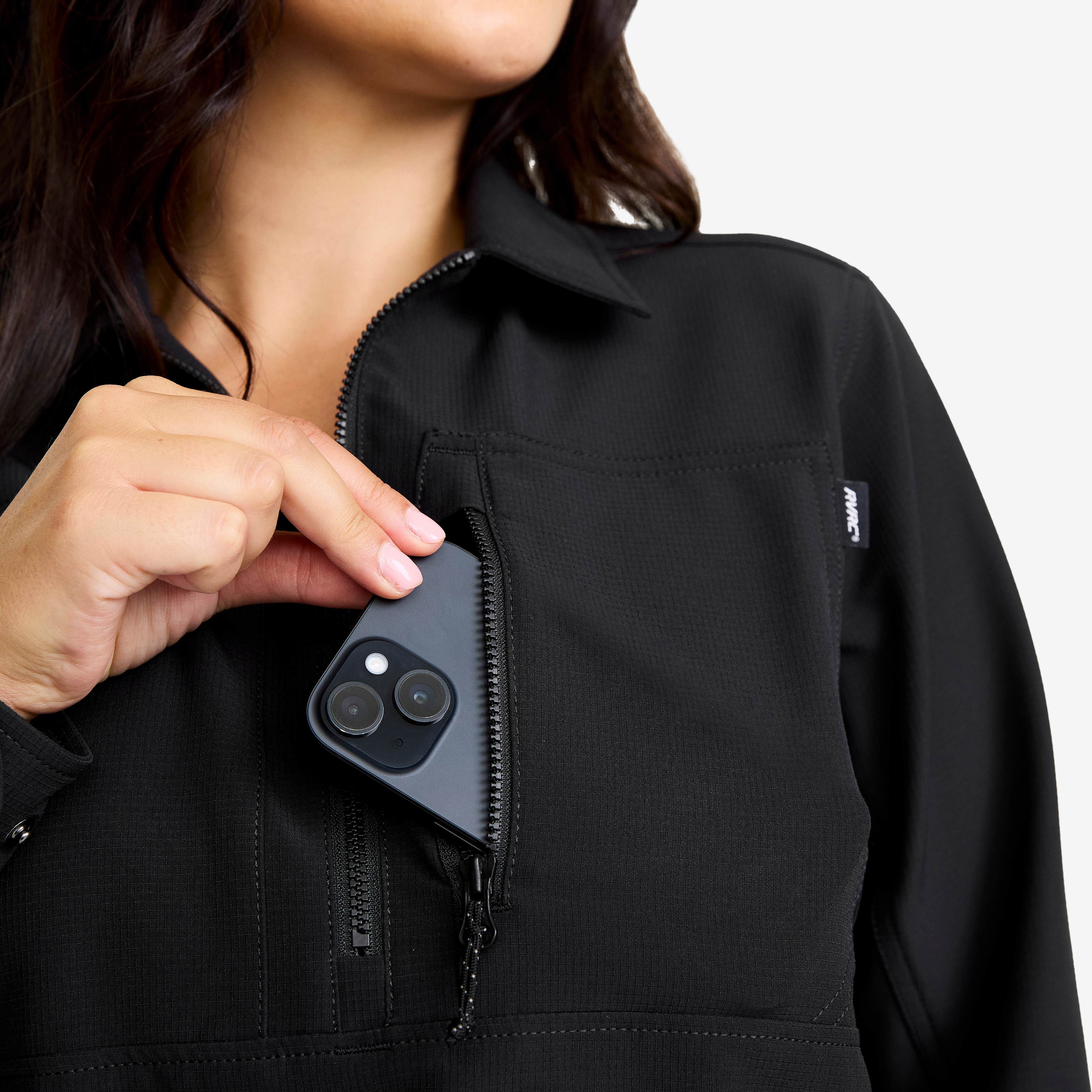 Ridge Half-zip Stretch Shirt Dame Black