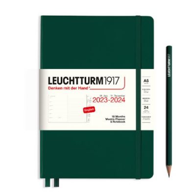 Forest Green 18M A5 Weekly Hard Planner & Notebook Diary 2023-2024 (Diary)