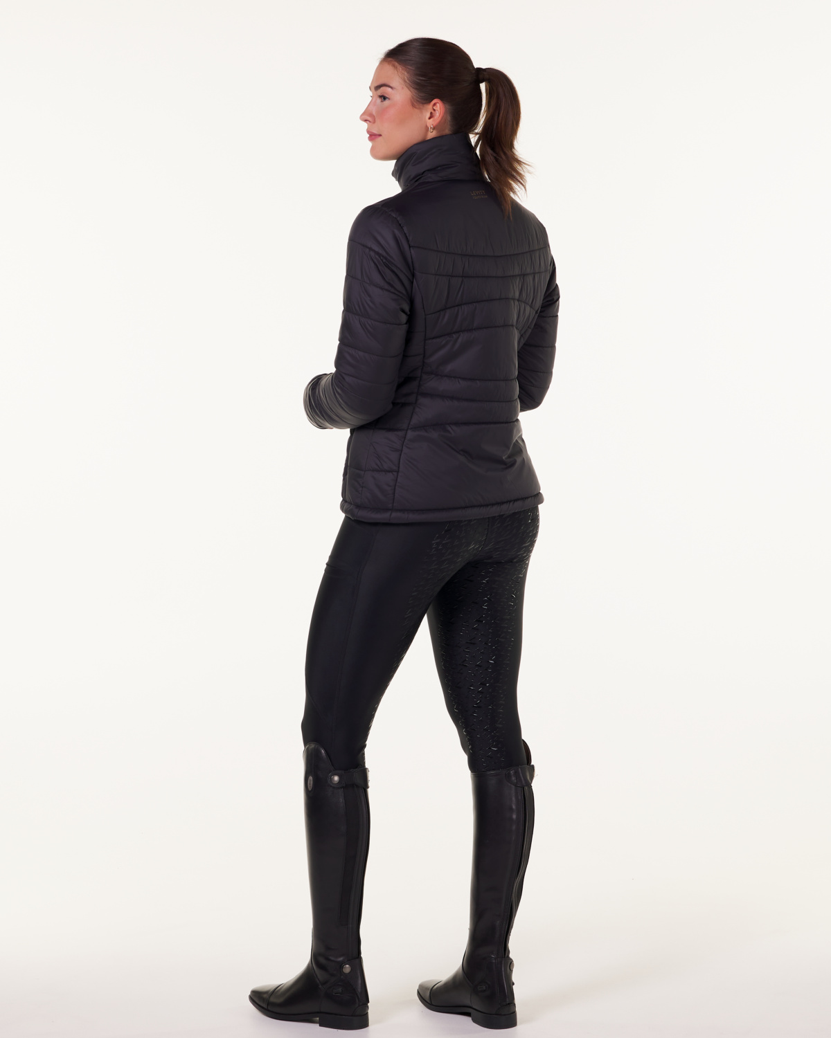 LEVITY Ella Quilted Riding Jacket Pitch Black