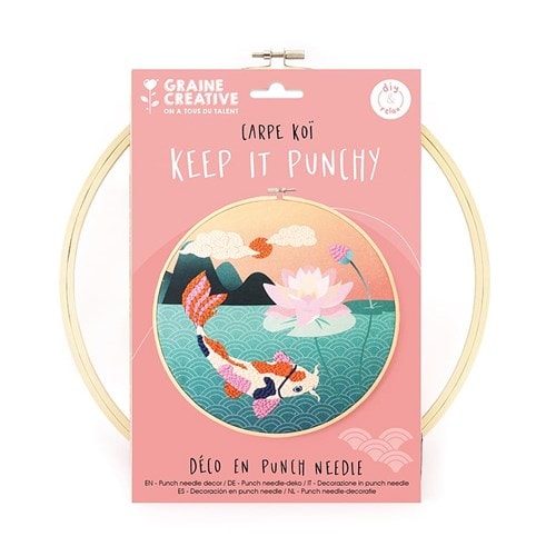 Kit punch needle carpe koi