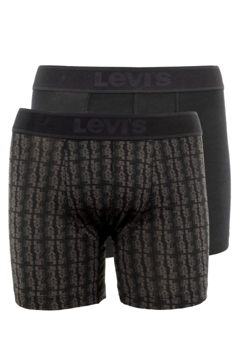 Calecons et slips levi's® hologram logo aop boxer brief 2p 001 black combo