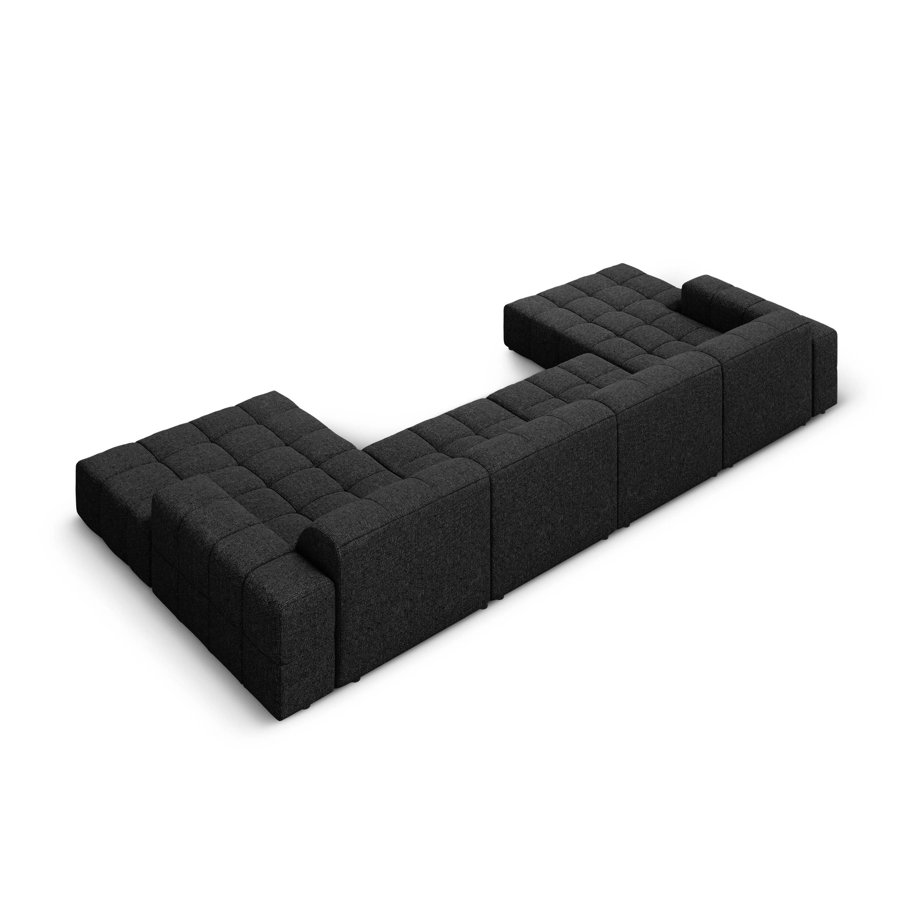 Cosmopolitan Design Chicago U-bank - Chenille - Zwart
