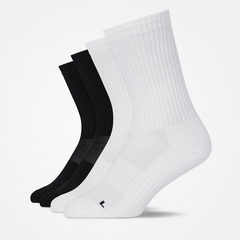 Hohe Laufsocken Schwarz-Weiß