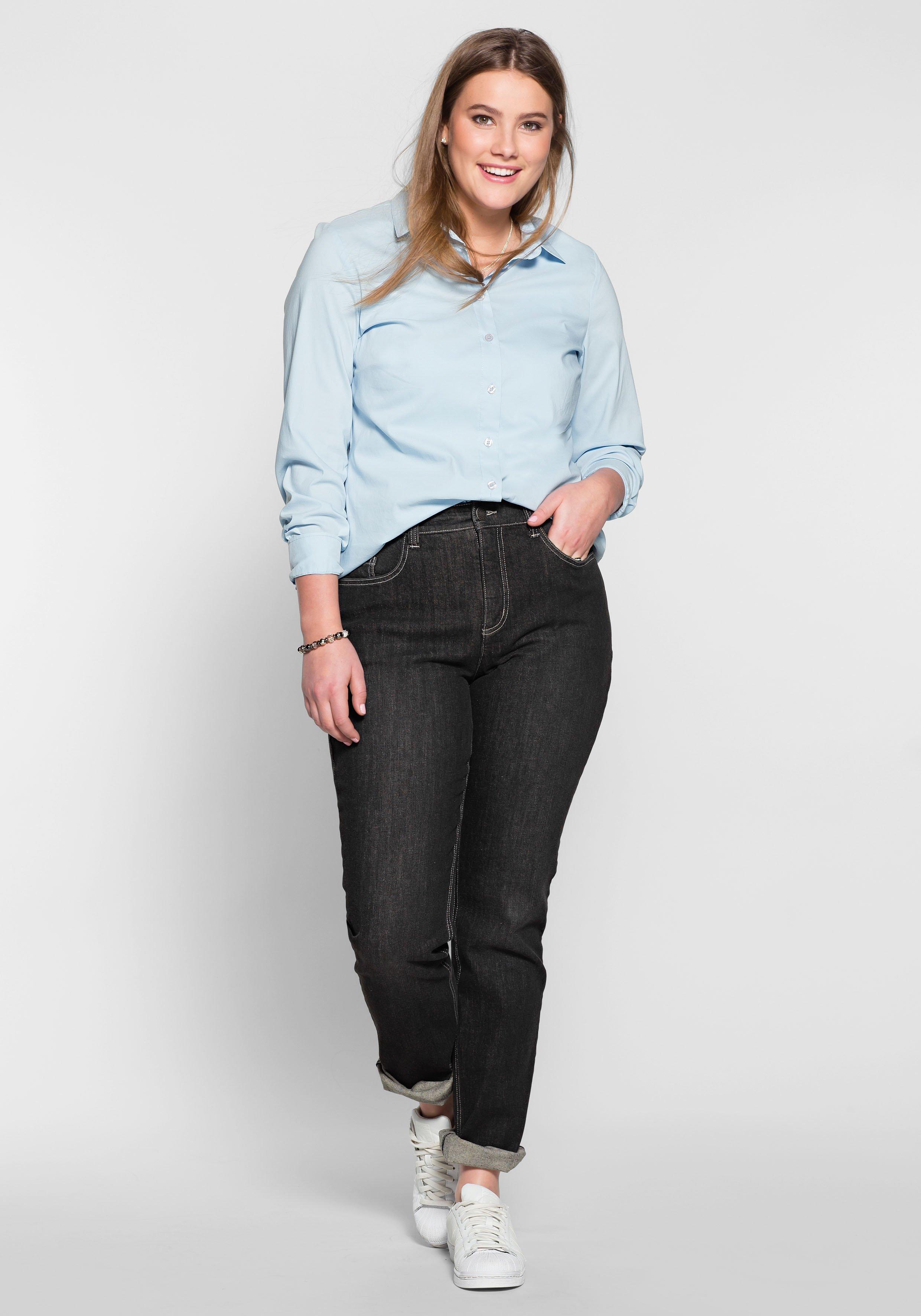 Gerade Jeans mit Shaping-Einsatz