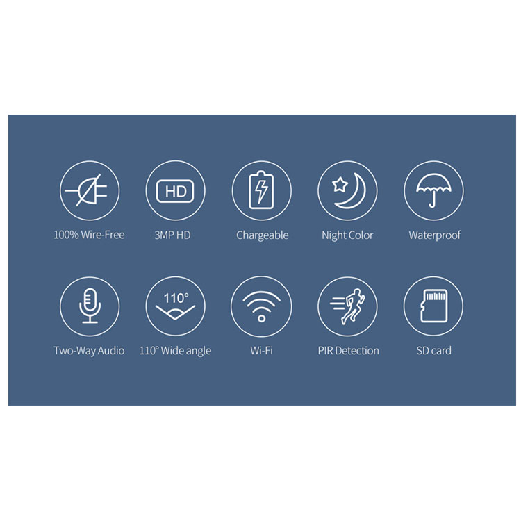 (2MP) 2x WiFi Internet Überwachungskamera HD 1080p mit Station / IR LED's Nachtsicht / Bewegungserkennung / AP / Audio / IP66 (iOS/Android)