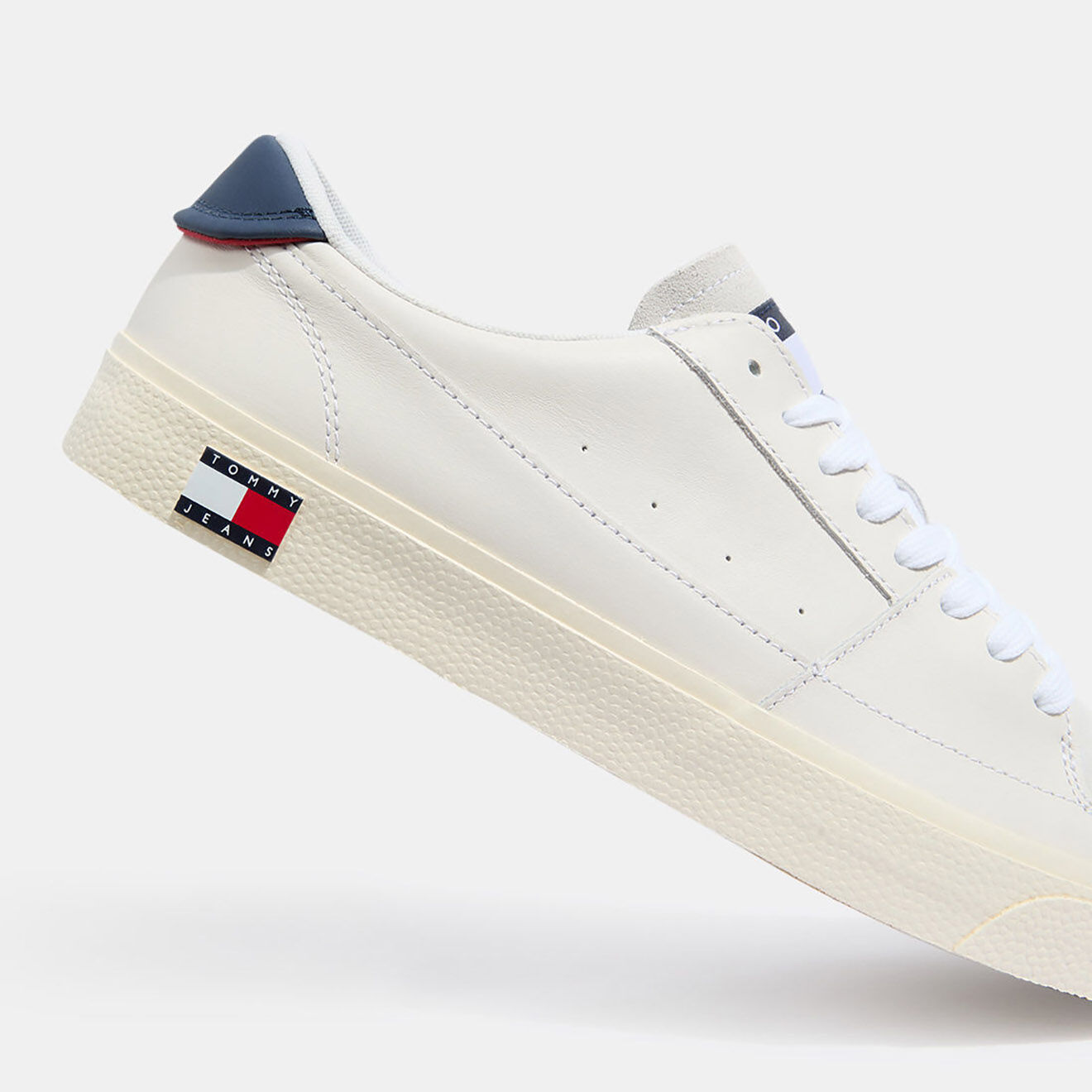 Tommy Jeans Baskets en Cuir Vulcanized blanches