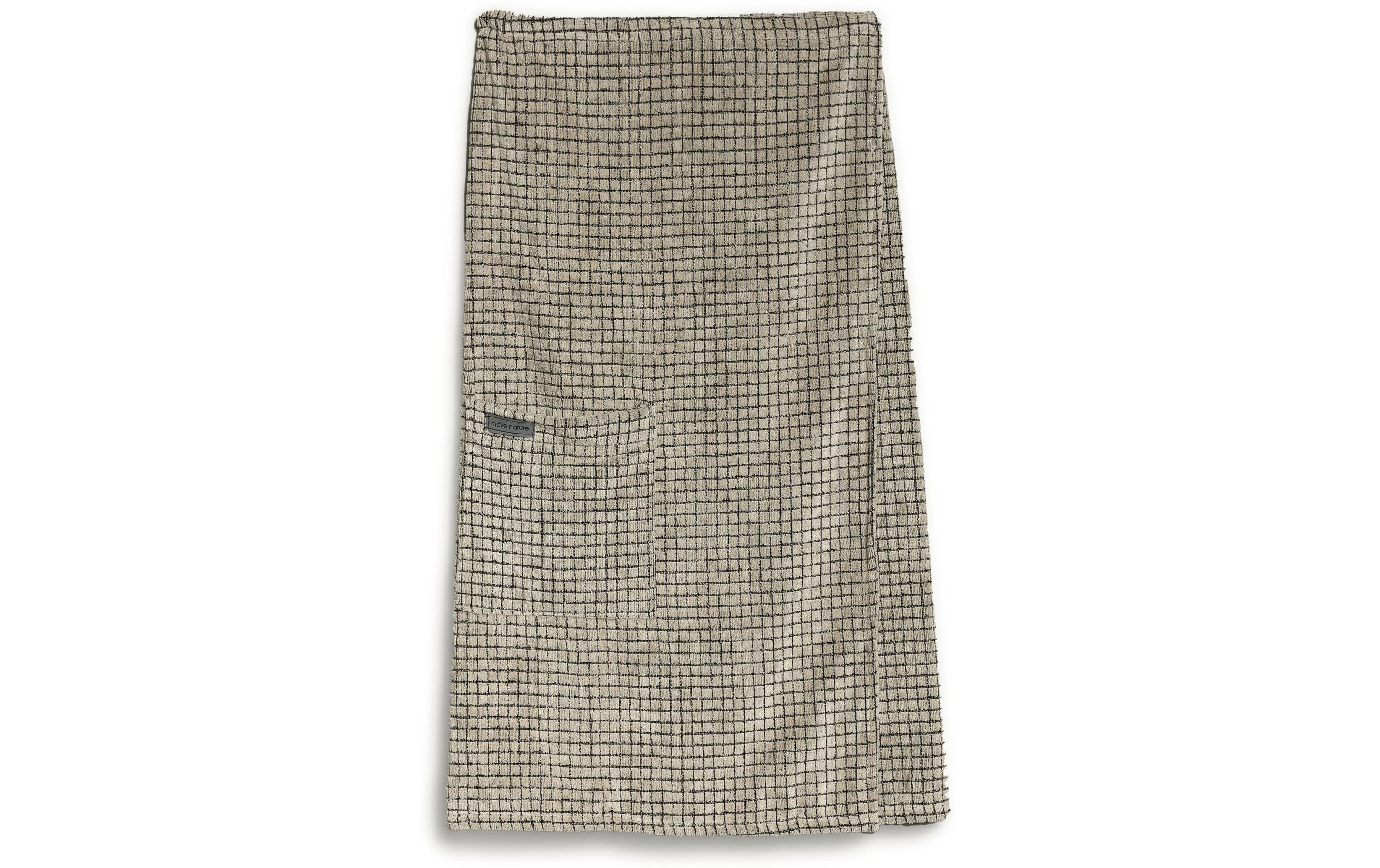 Saunakilt Eden 0 x 85 cm, SchwarzSarong aus Baumwolle und Leinen