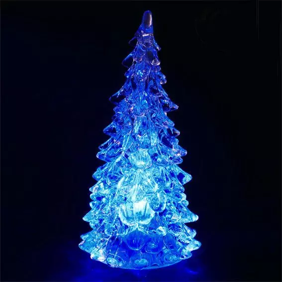Sapin lumineux à piles (H8 cm) Noël Fantaisie Multicouleur
