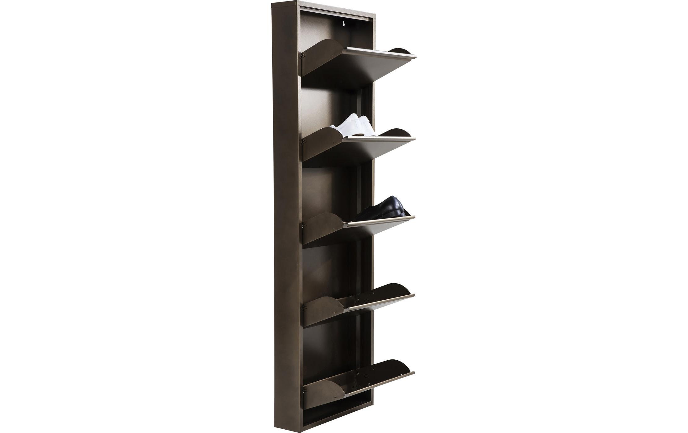 Schuhschrank Caruso 5-er, 50 x 170 cm, Braun<br>Schuhschrank
