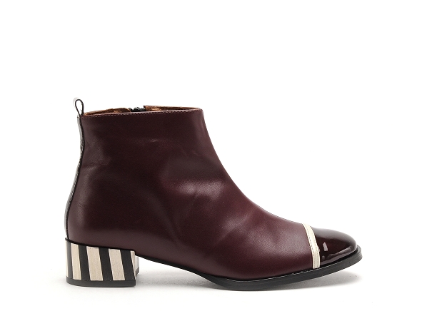Nemonic boots bottine talons femme 2174 bordeaux