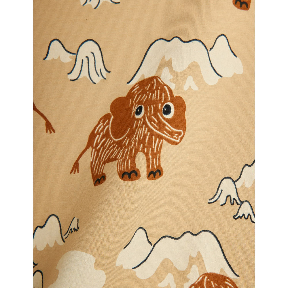 Køb Mini Rodini Beige Mammoth AOP Leggings