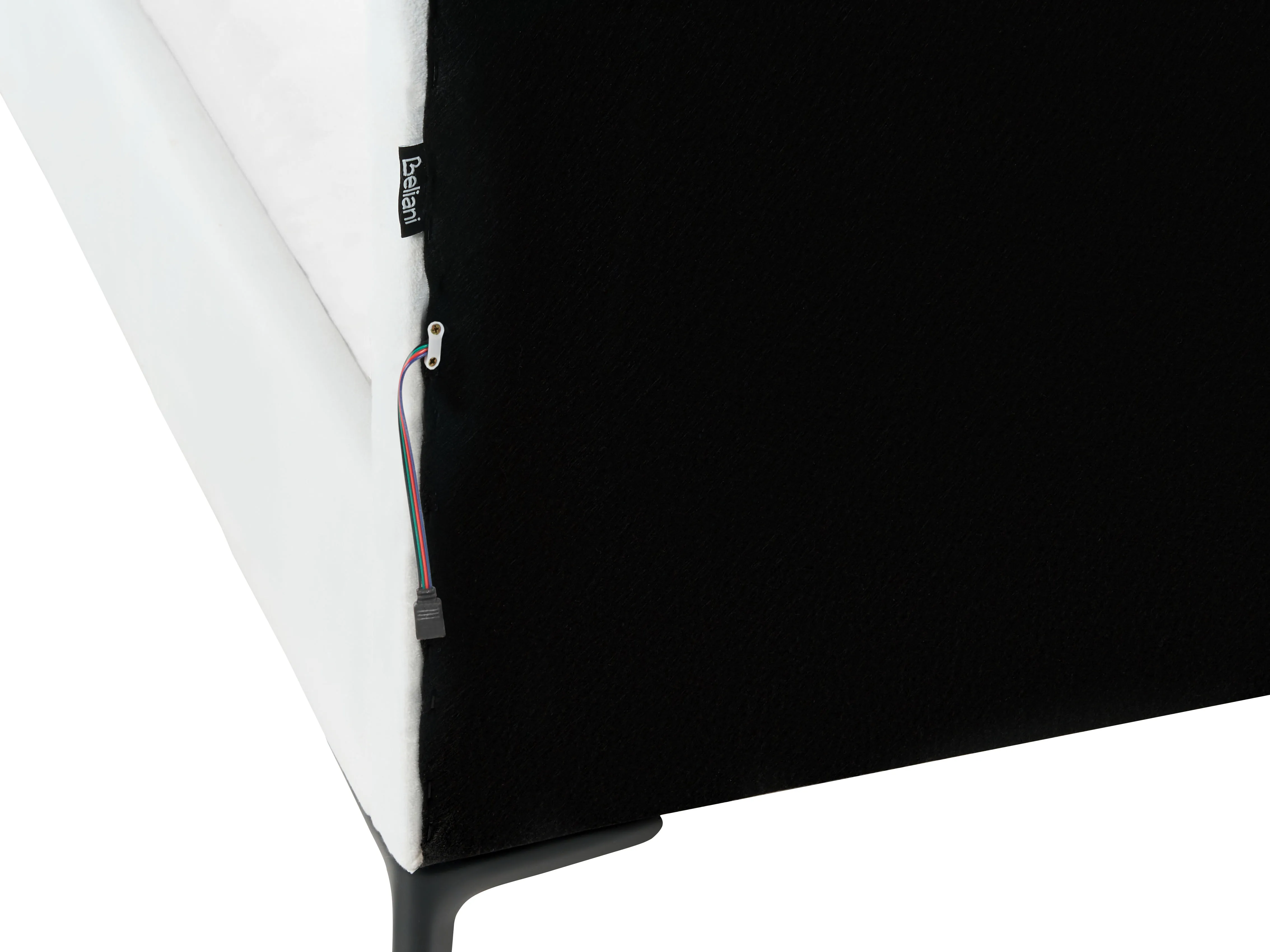 Kinderbed Kroon Fluweel RUBIAN 90 x 200 cm met LED-verlichting Wit