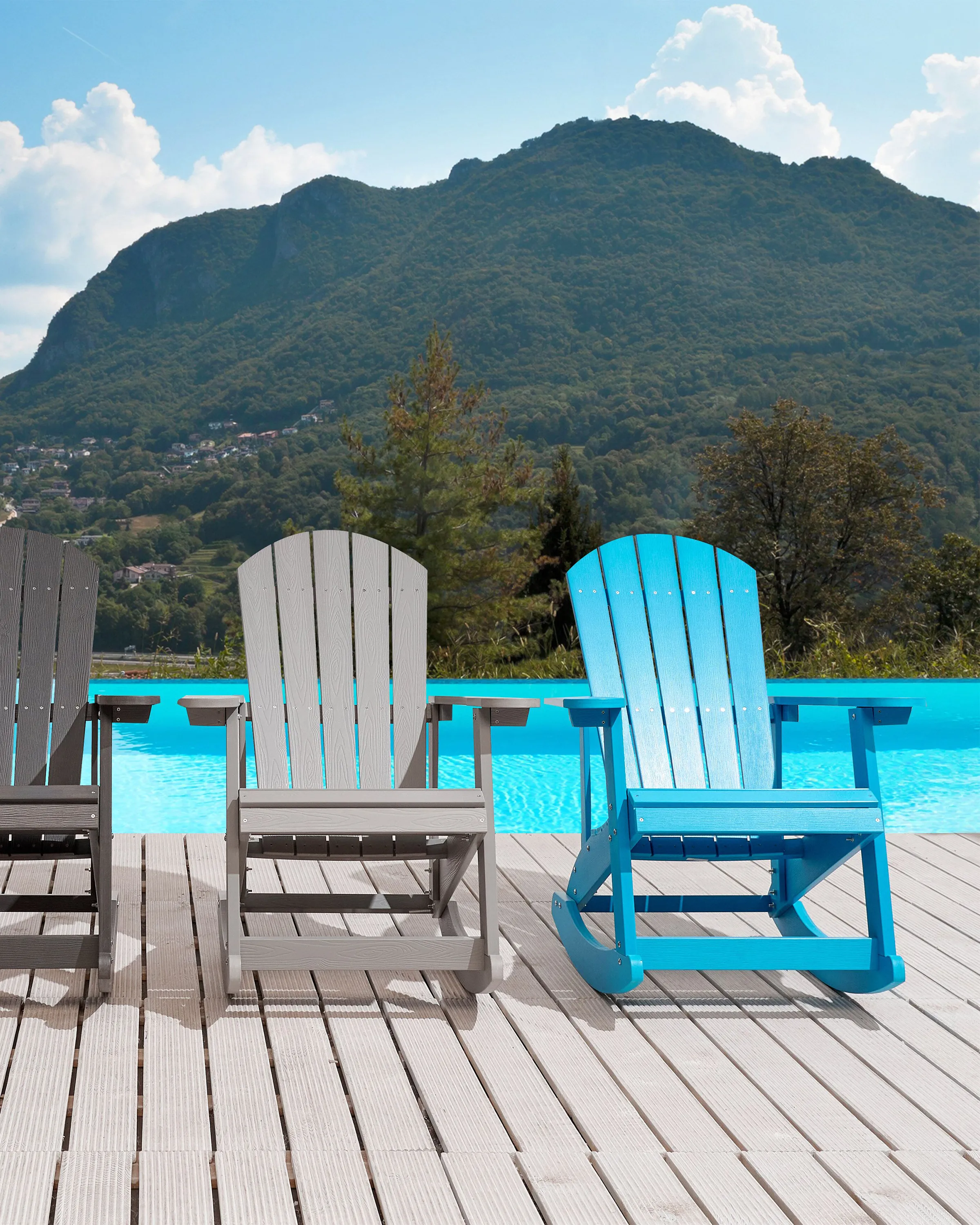 Tuinschommelstoel ADIRONDACK Blauw