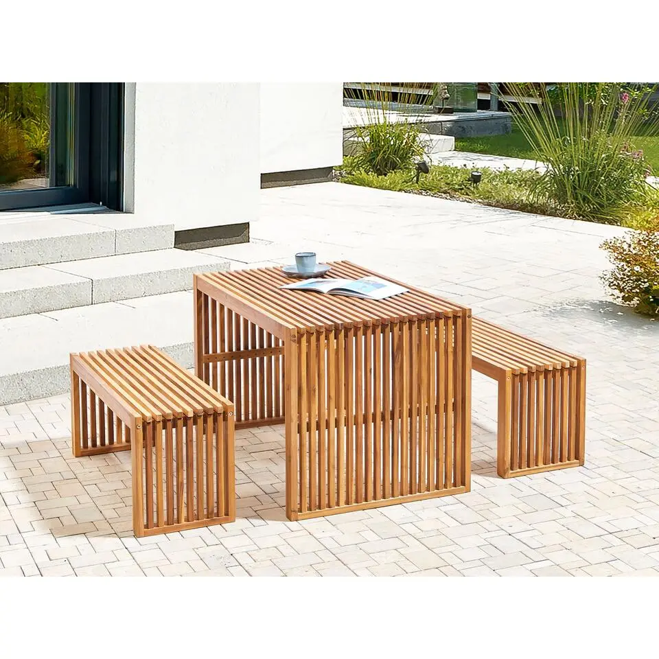 BELLANO - Tuinset 4-zits - Lichthout - Acaciahout