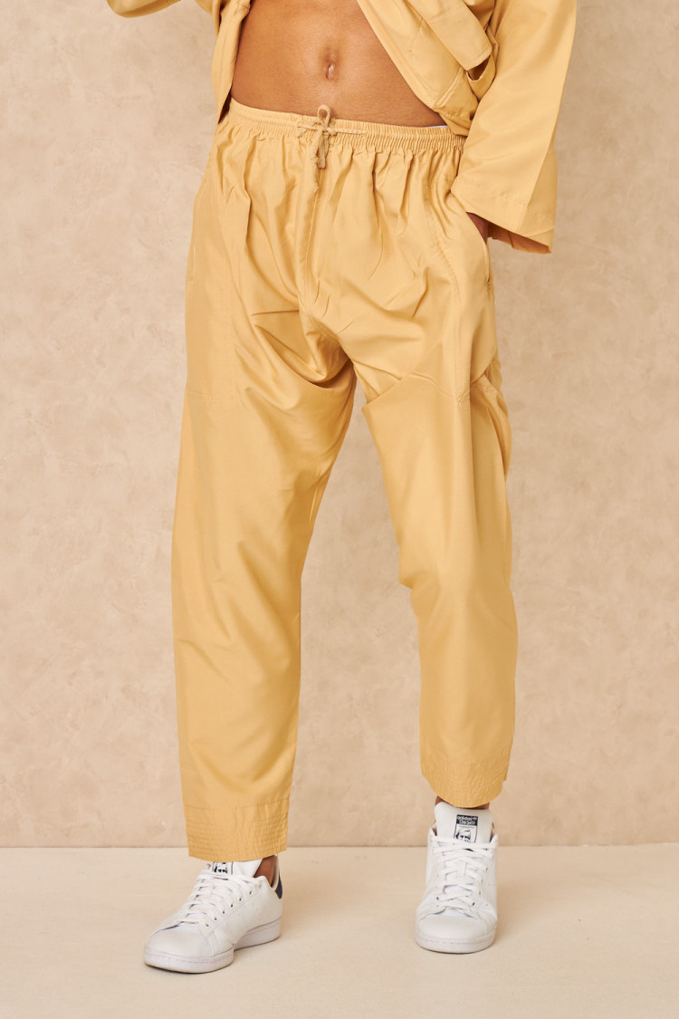Ensemble 2 pièces qamis + pantalon beige clair