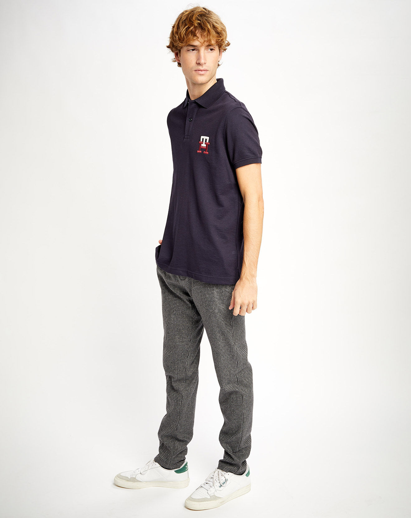 Tommy Hilfiger Polo regular Monogram bleu marine