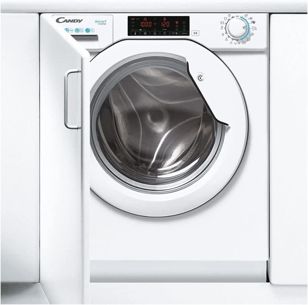 Candy CBW 48TWME-S Einbau Frontlader / Frontlader voll integriert / 8kg Waschen / Startzeitvorwah Liter / 1400 U/min Weiß