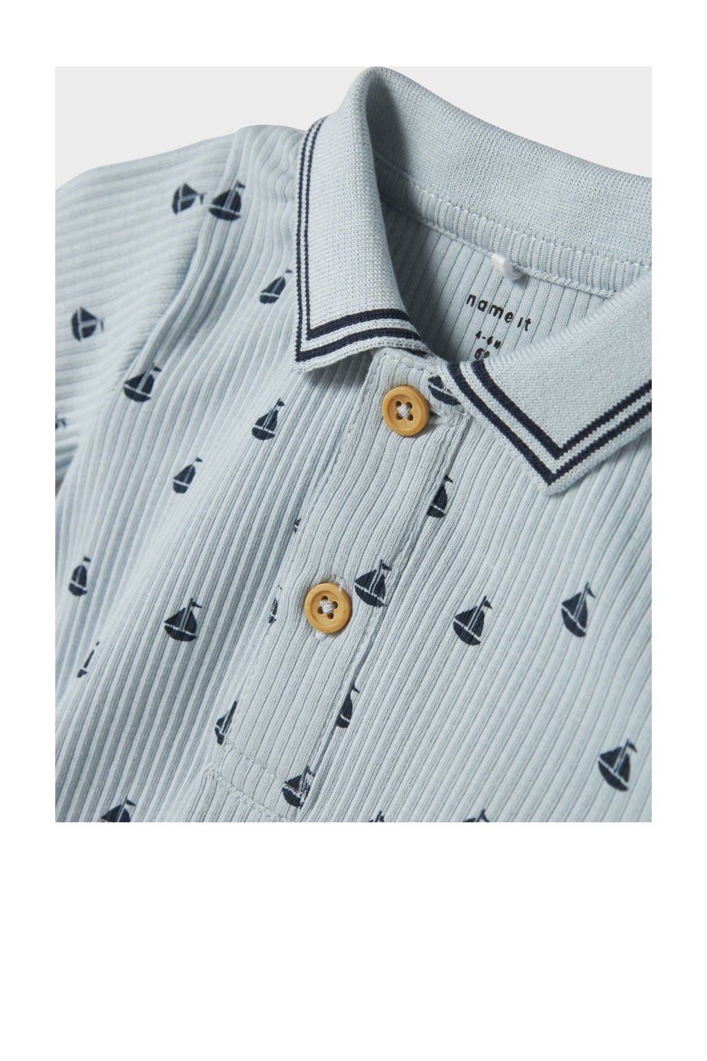 NAME IT polo lichtblauw/donkerblauw